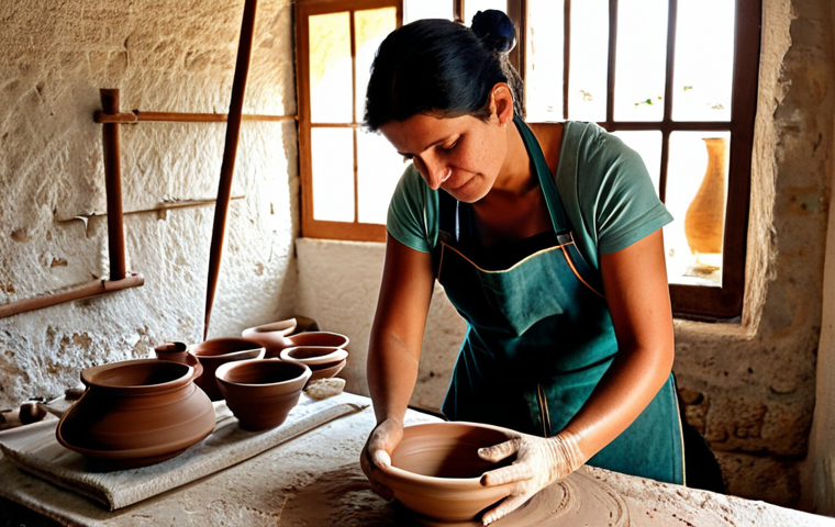 이스라엘의 세계적인 공예품 - Ceramic Art**

"A skilled potter in a bright, airy studio in Safed, Israel, shaping a clay bowl on a...