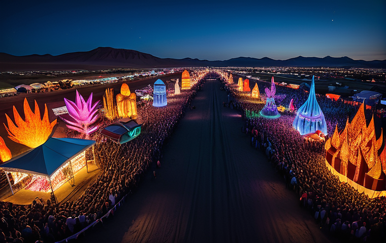 이스라엘의 사막에서 열리는 축제 - Here are three detailed image prompts in English, designed to capture the unique essence of the Nege...