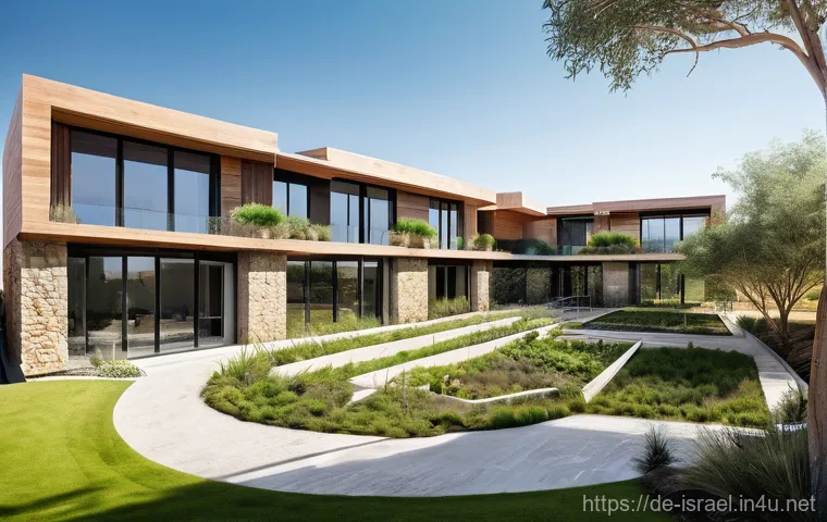 이스라엘의 현대 건축물 - **Monumental Brutalism: University Complex:**
    "An imposing Brutalist university complex from the...