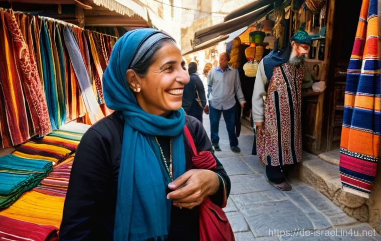 이스라엘의 관광객을 위한 안전 정보 - **Prompt:** A female traveler, respectfully dressed in modest clothing covering her shoulders and kn...