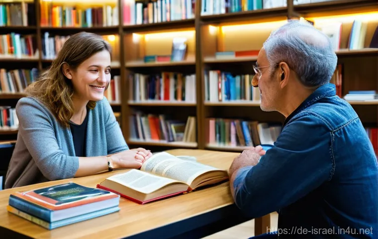 이스라엘 현대 문학의 대표 작가 - **Prompt 2: Unconventional Narratives - Laughter as a Survival Strategy**
    "A dynamic, urban scen...