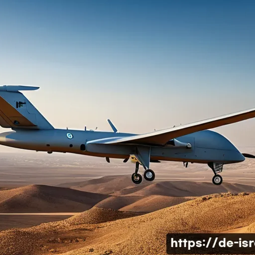 이스라엘 드론 연구소 - An intricate illustration depicting the evolution of Israeli drone technology. In the foreground, a ...