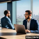 이스라엘의 고대 역사와 현대화의 융합 - A bustling Tel Aviv start-up hub interior, showcasing diverse young professionals collaborating over...