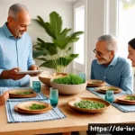 이스라엘의 주요 전통 축제와 현대적 변화 - A modern Passover Seder scene in a bright, cozy Israeli home, featuring a diverse family gathered ar...