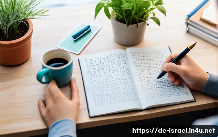 이스라엘 히브리어 학습 프로그램 - A cozy study scene in a modern German apartment with a young adult casually dressed in comfortable c...