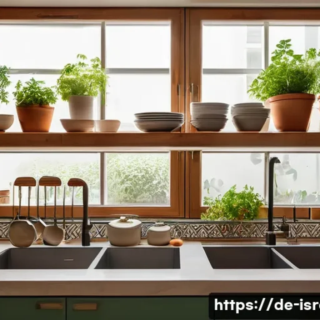 이스라엘에서 배우는 쿠셔 요리 비법 - A detailed, warm kitchen scene in a modern Israeli home showcasing the strict separation of dairy an...