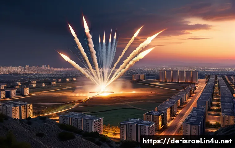 이스라엘의 군사적 강점과 모사드 - A highly detailed and realistic scene of the Iron Dome missile defense system in action during twili...
